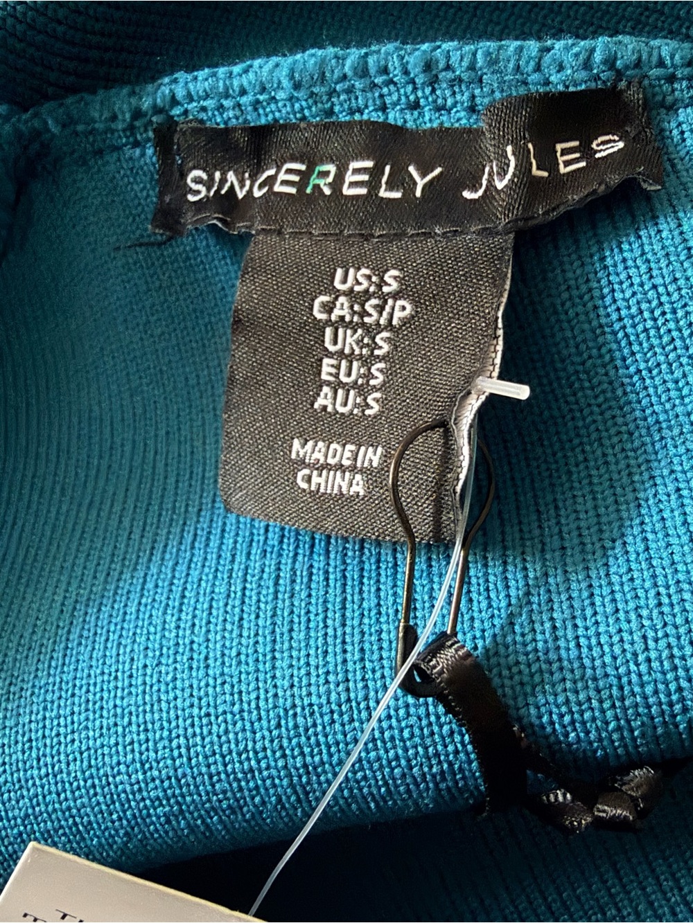 Sincerely Jules Teal Cross-Strap Midi Sheath Dress - Picture 4 of 6